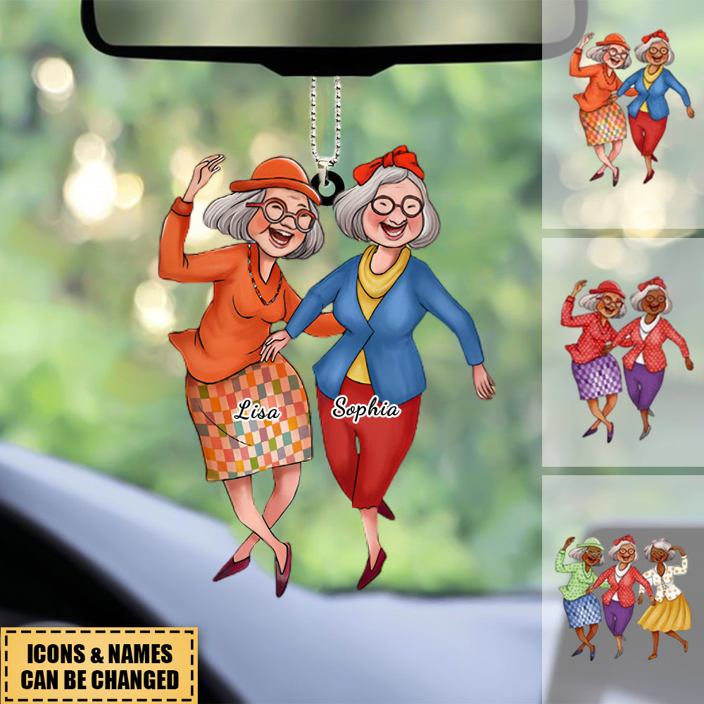 Gift For Friends Fall Theme Personalized  Car Hanging Ornament