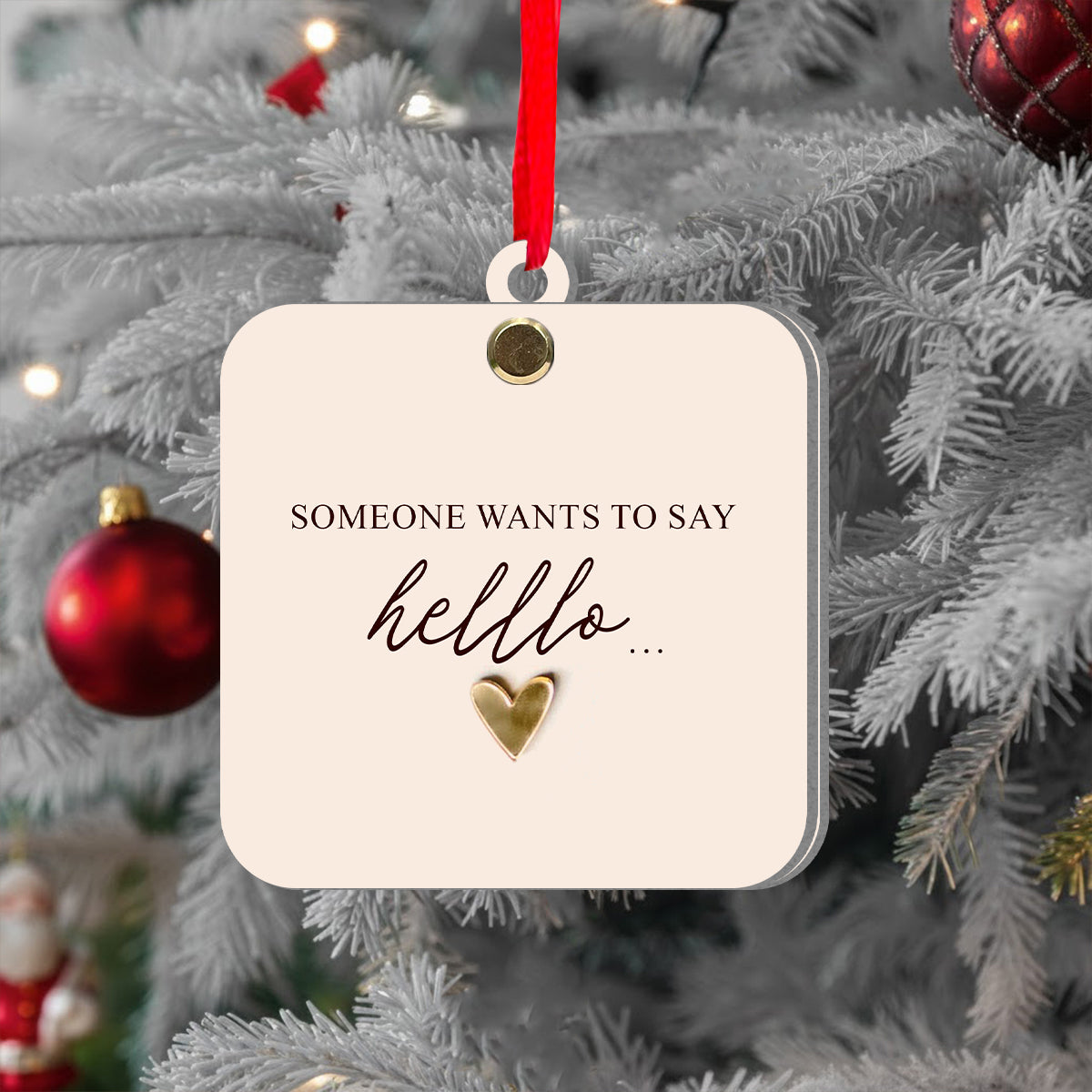 Pregnant Announcement - Personalized Pregnancy Flip Ornament