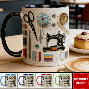 Love Sewing - Personalized Sewing Accent Mug