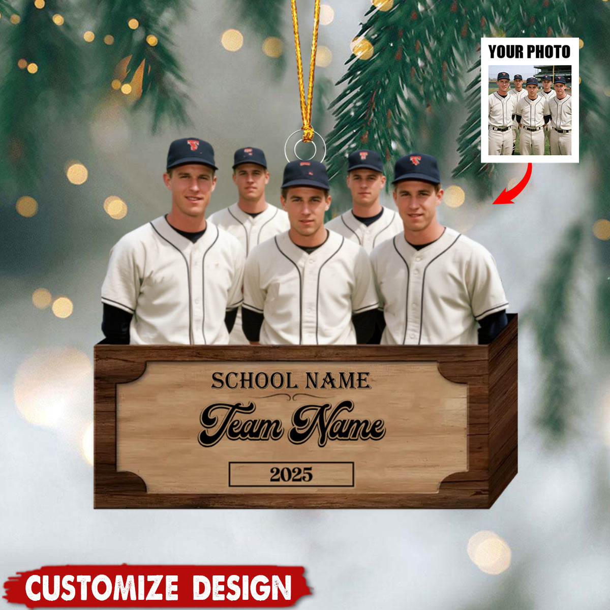 Personalized Baseball Ornament - Gift For Baseball Lovers