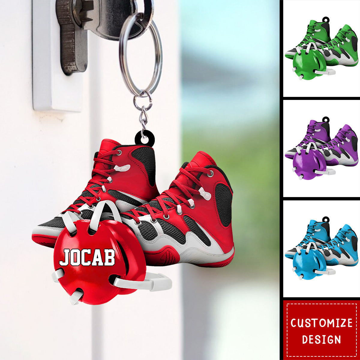 Personalized Wrestling Keychain-Gift For Wrestling Lovers