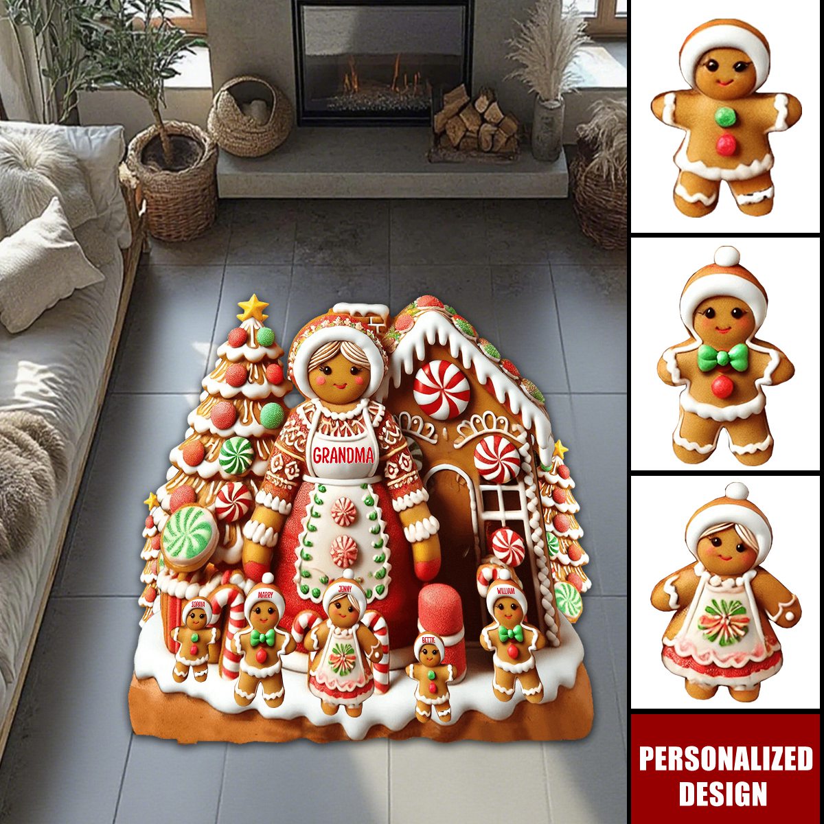 Grandma's Perfect Batch-Personalized Grandma Doormat/ Rug