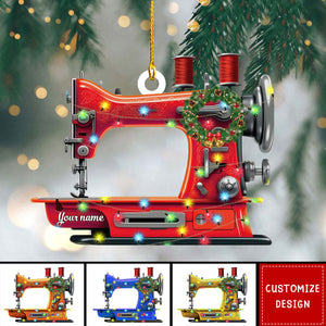 Personalized Sewing Machine Christmas Ornaments - Gift For Sewing Lovers