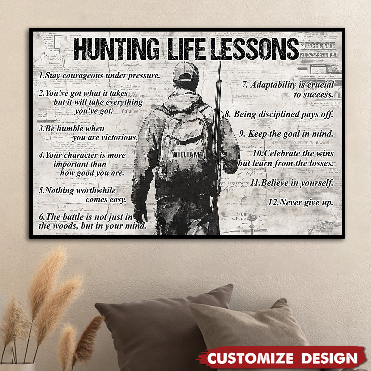 Personalized Hunting Boy Poster - Gift For Hunting Lovers