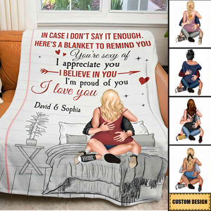 I'm Proud Of You, I Love You - Personalized Blanket - Gift For Couple