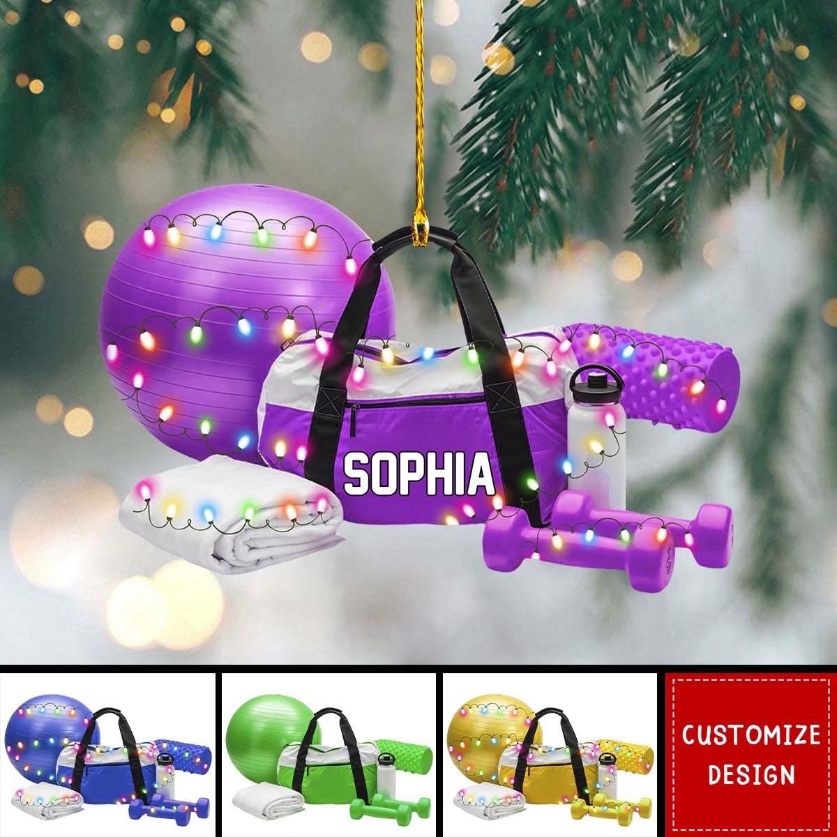 Personalized Fitness Workout Ornament, Gifts For Body Builder - 2024 New Release