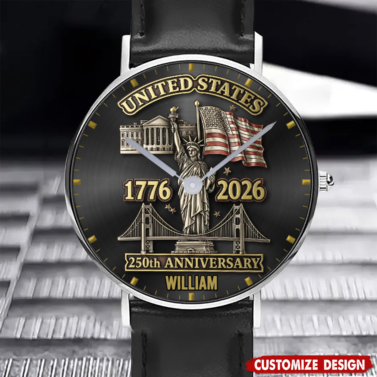 250th Anniversary - Personalized Patriot Hand Watch