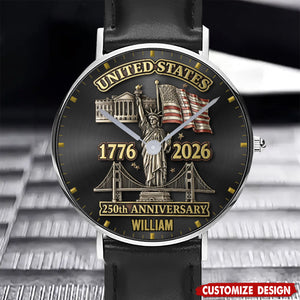 250th Anniversary - Personalized Patriot Hand Watch