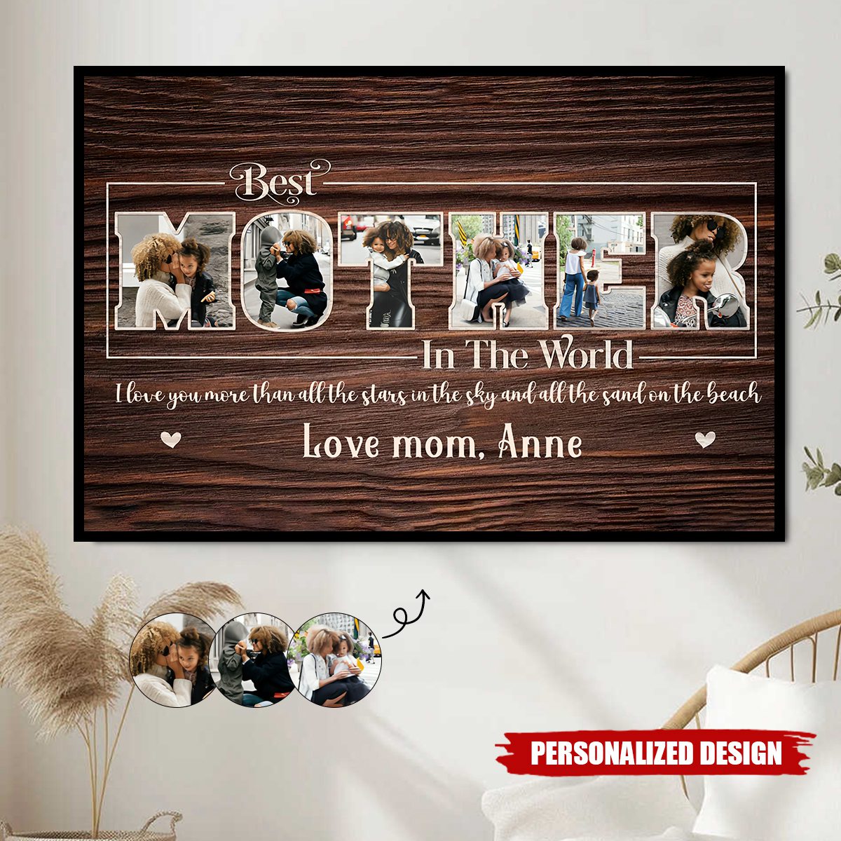 Best Mother In The World-Personalized Poster-Gift For Mom