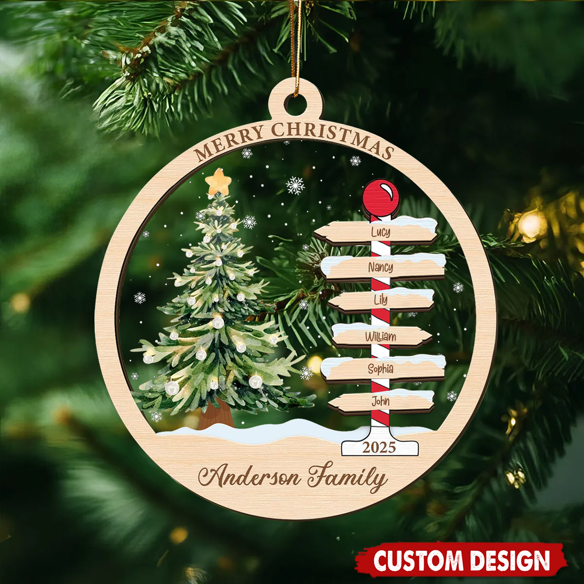Personalized Family Tree Christmas Ornament - Gift For Your Family