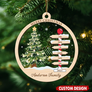 Personalized Family Tree Christmas Ornament - Gift For Your Family