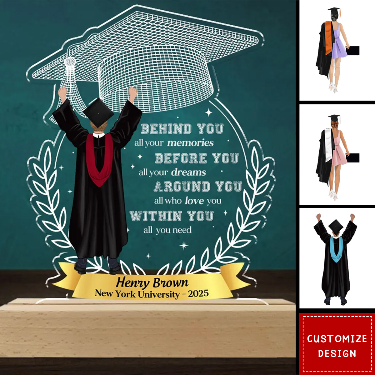 Happy Graduation - Personalized Custom LED Light