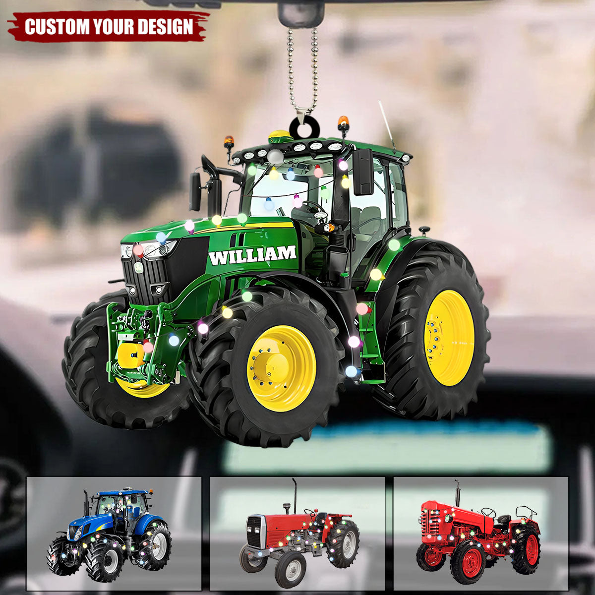 Personalized Tractor Christmas Ornament - Christmas Gift For Farmer
