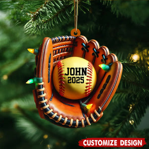 Personalized Softball Christmas Ornament-Gifts For Softball Players