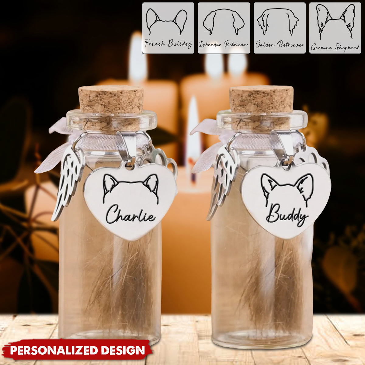 Gone But Not Forgotten-Memorial Personalized Pet Fur Keepsake Jar-Sympathy Gift For Pet Owners, Pet Lovers