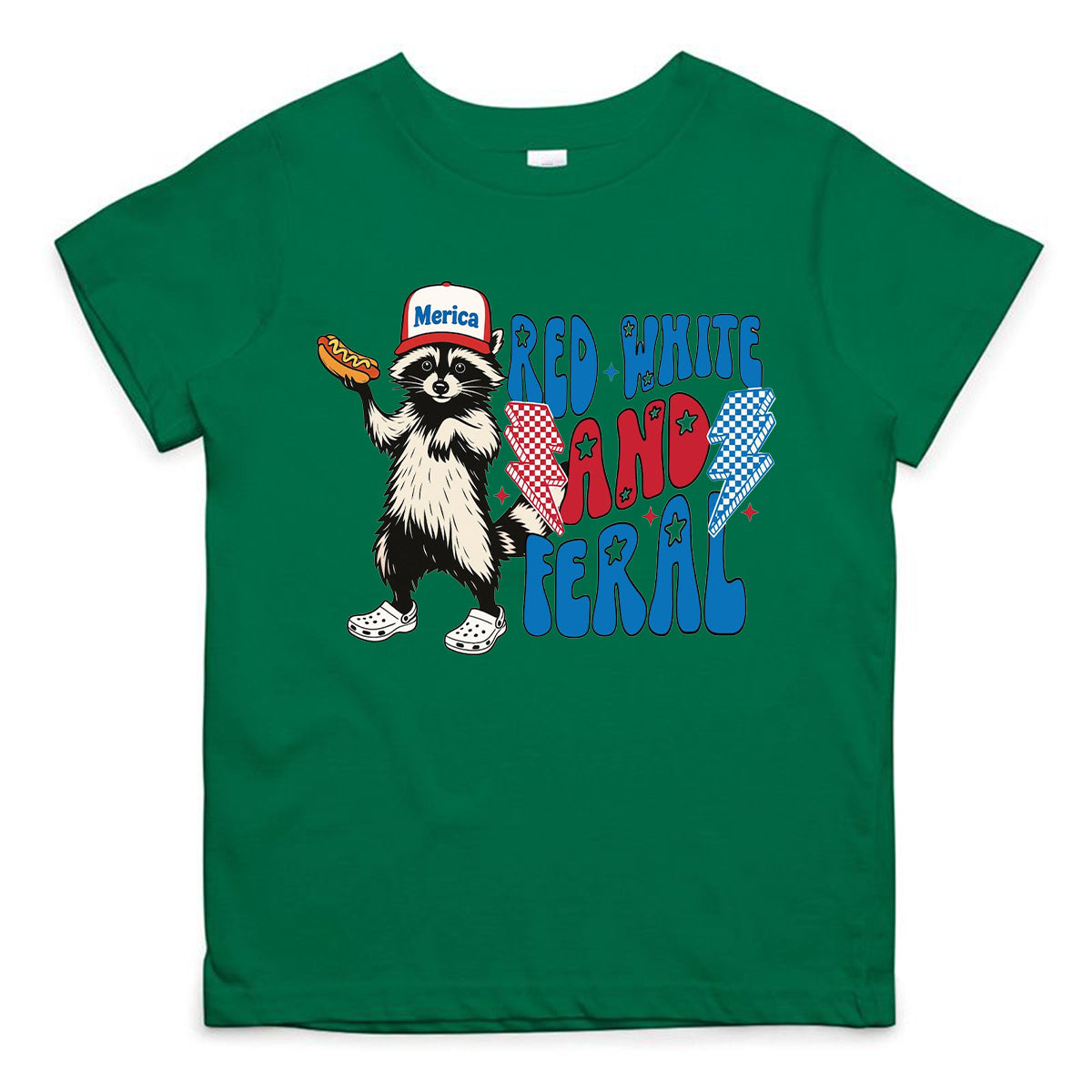 Funny 4th of July - Feral Raccoon Independence Day T-Shirt