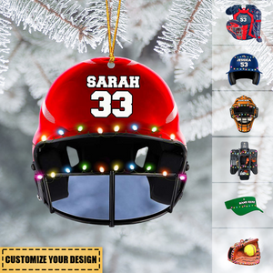 Softball Gear - Personalized Christmas Ornament - Gift For Softball Lovers