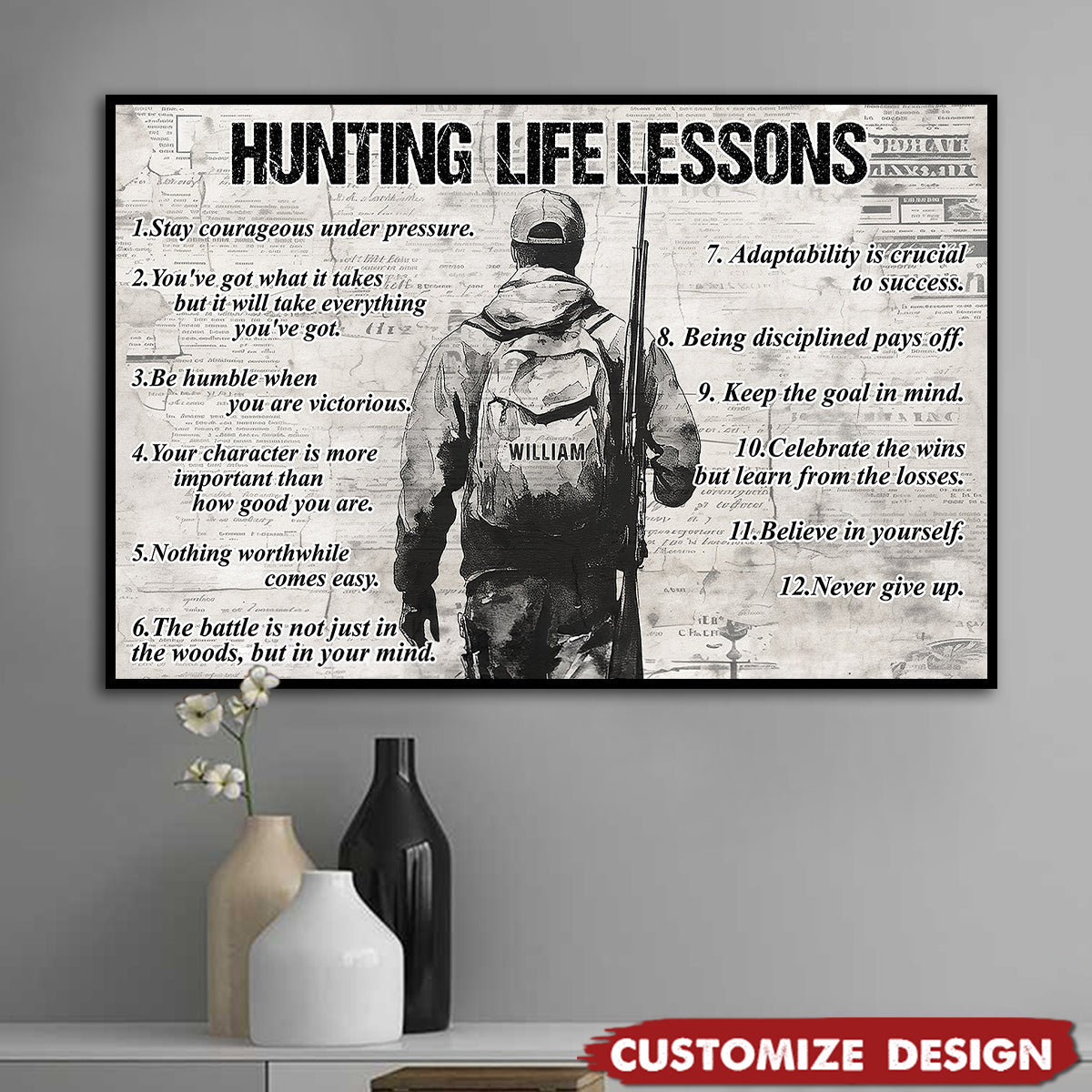 Personalized Hunting Boy Poster - Gift For Hunting Lovers