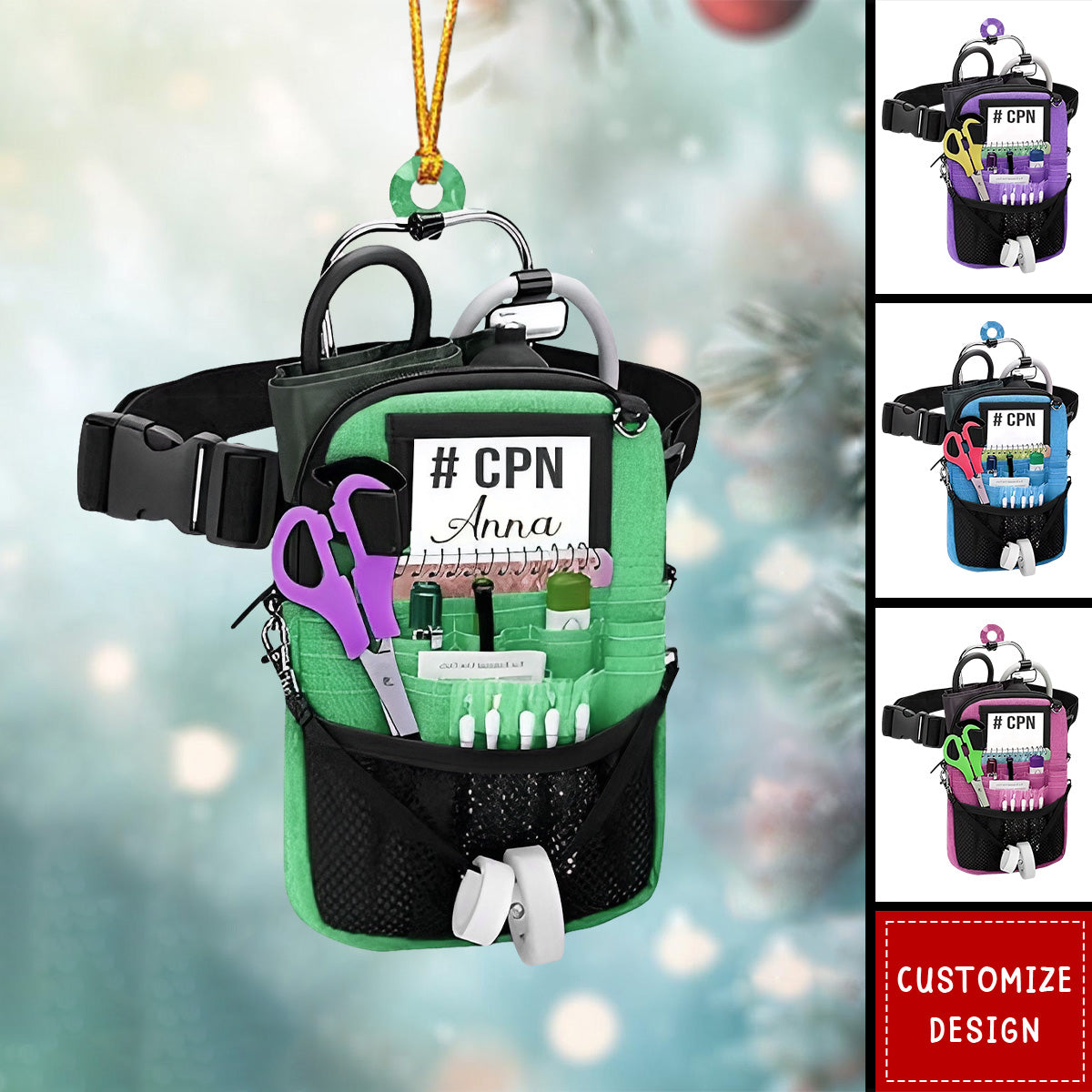 Personalized Nurse Bag Ornaments - Gift For Nurse - 2024 New Release