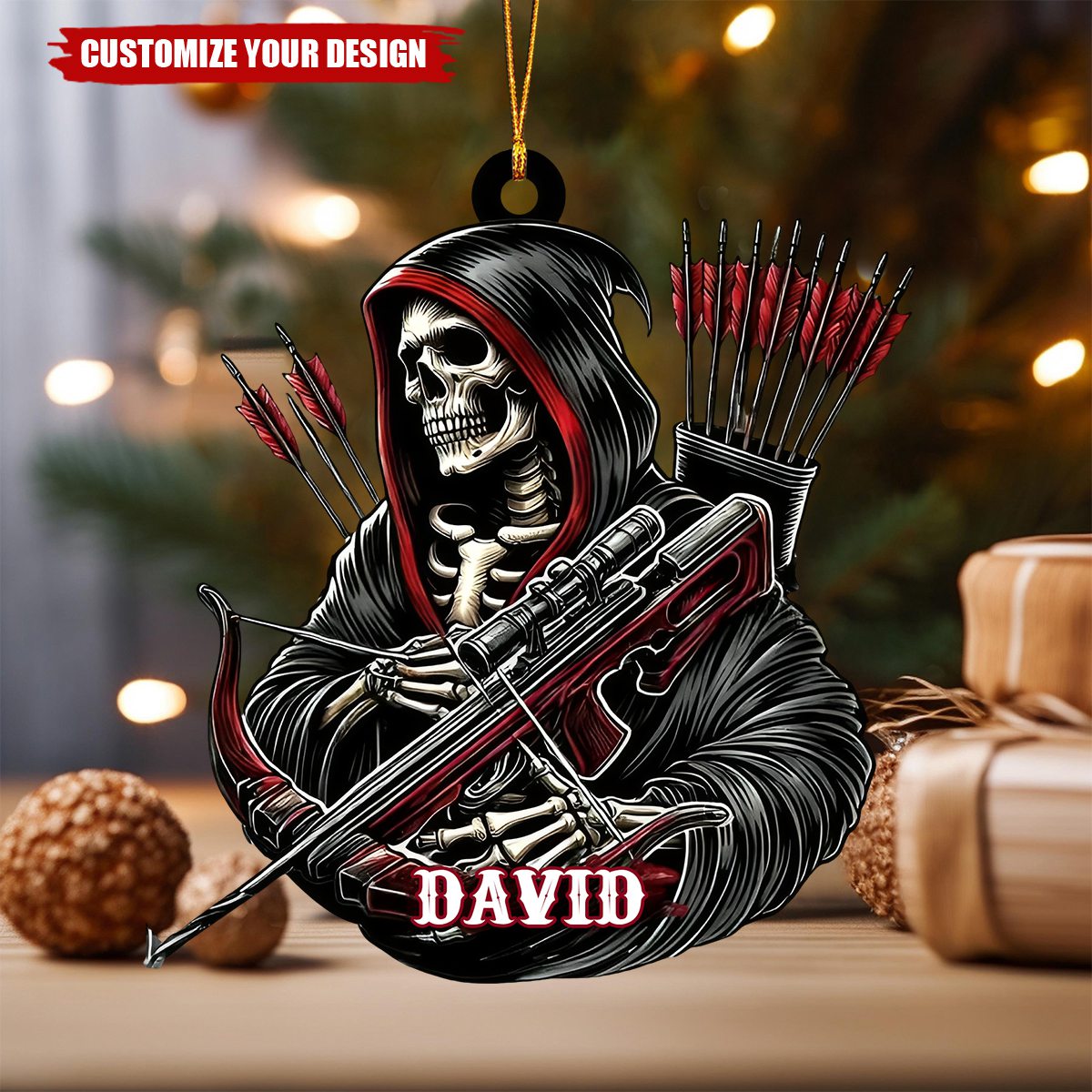 Personalized Death Archery Christmas Ornament