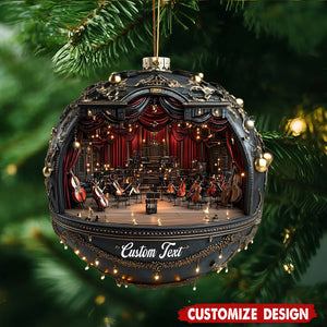 Personalized Concert Hall Christmas Ornament - Gift For Music Enthusiast Gift