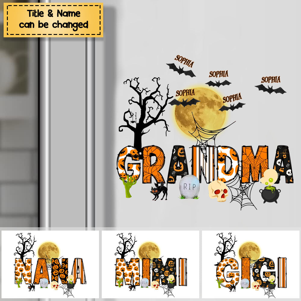 Halloween Grandma - Personalized Custom Decal - Halloween Gift For Grandma, Mom