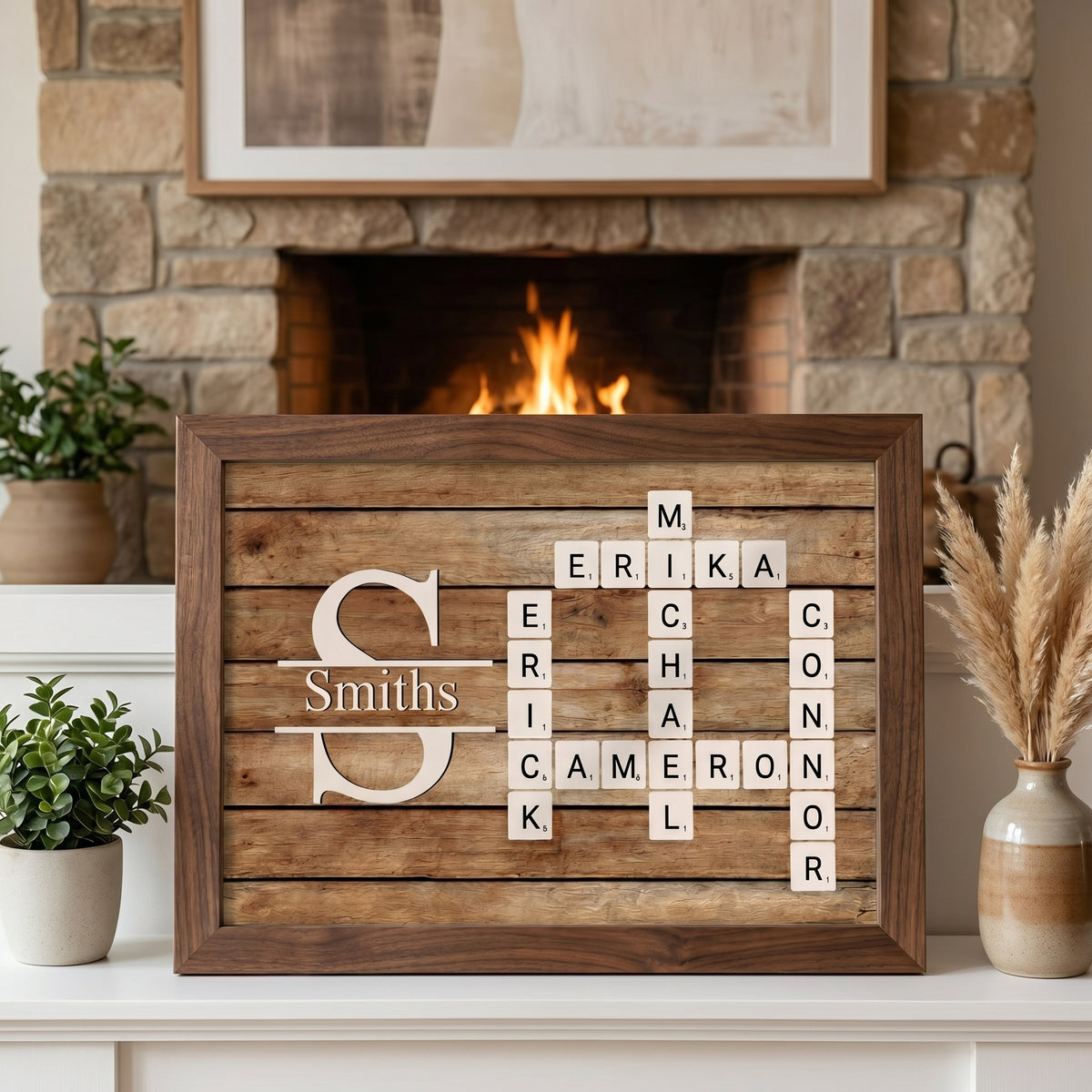 Personalized Family Name Crossword Poster - Gift For Your Family