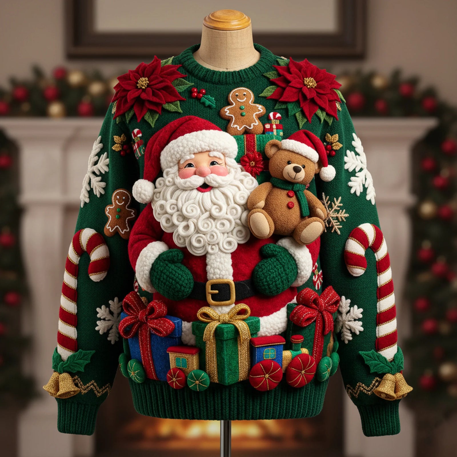 Adorable Santa Claus Ugly Sweater - Gifts For Christmas
