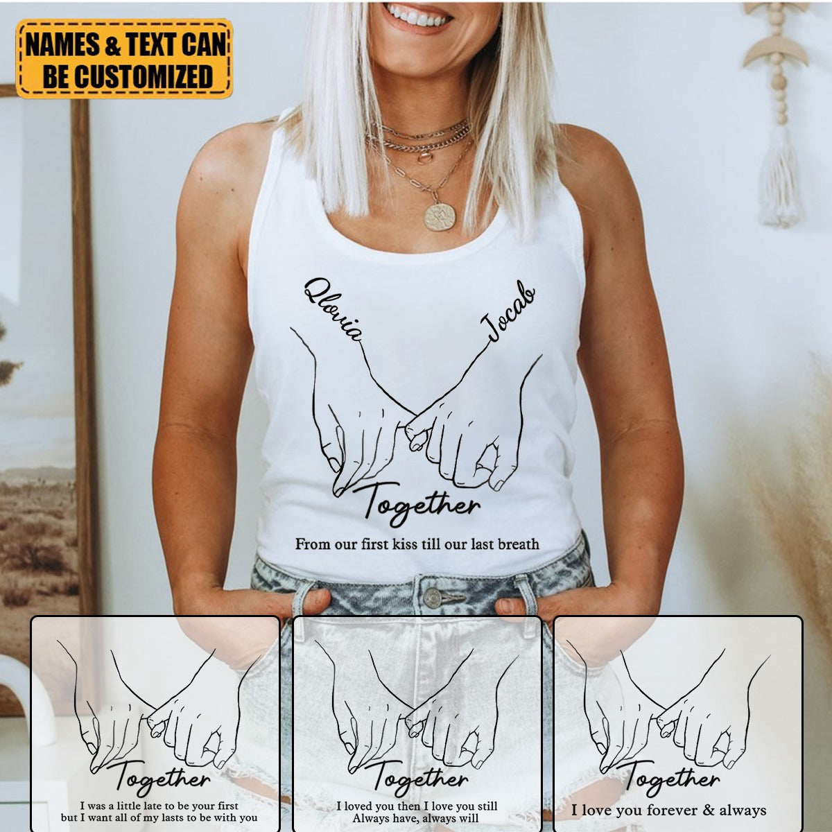 I Love You Forever & Always - Personalized Custom Tank Top - Gift For Wife,Couple