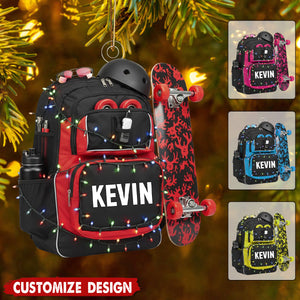 Personalized Skateboard Backpack Ornament