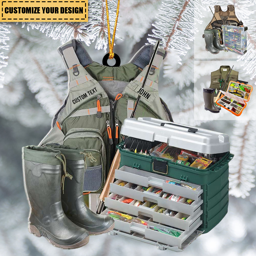Fishing Gear Custom Acrylic Car / Christmas Ornament - Gift For Fishing Lovers