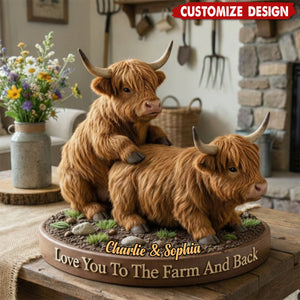 Personalized Naughty Cow Couple Acrylic Plaque - Gift For Couple
