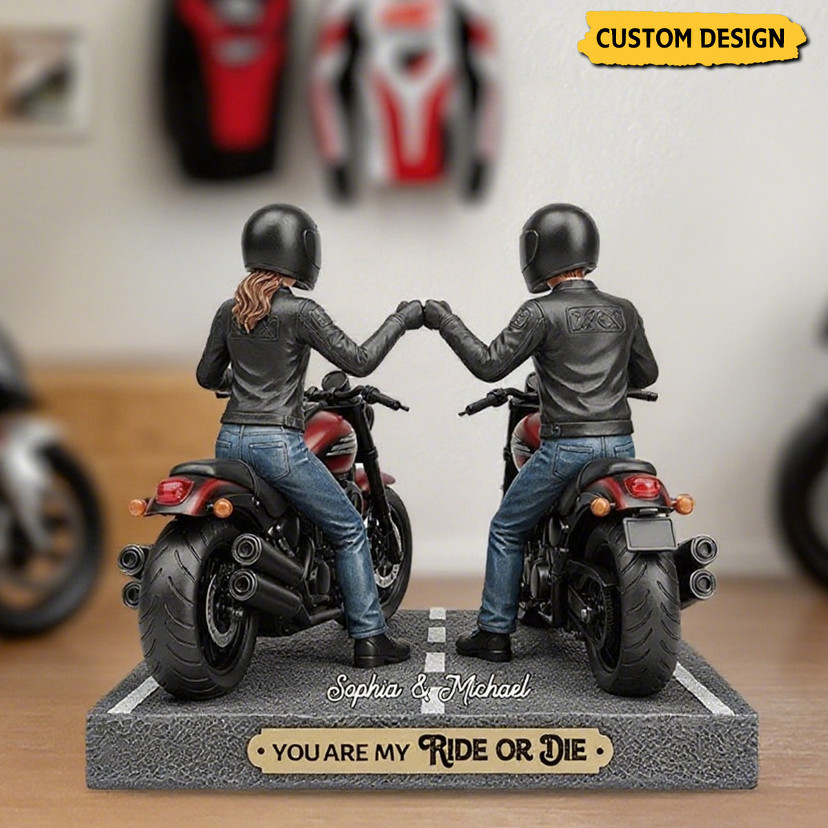 You Are My Ride Or Die - Personalized Biker Shaped Acrylic Plaque