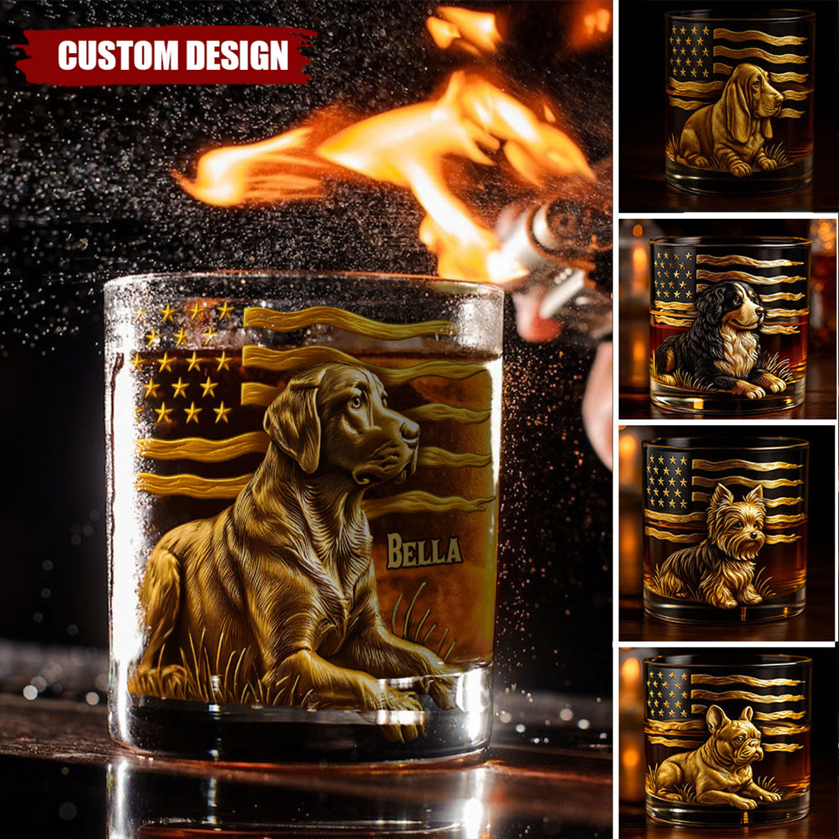 Any Dog Breeds, Gift For Dog Lovers - Personalized Dog Whiskey Glass