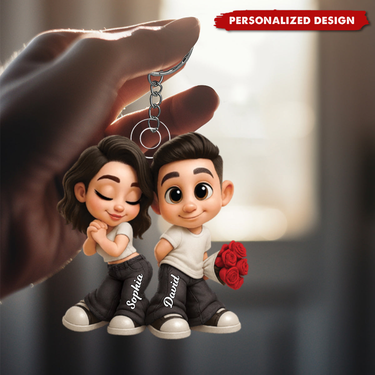 Personalized Together Y2K Couples  Keychain - Gift for Couple, for Him, for Her