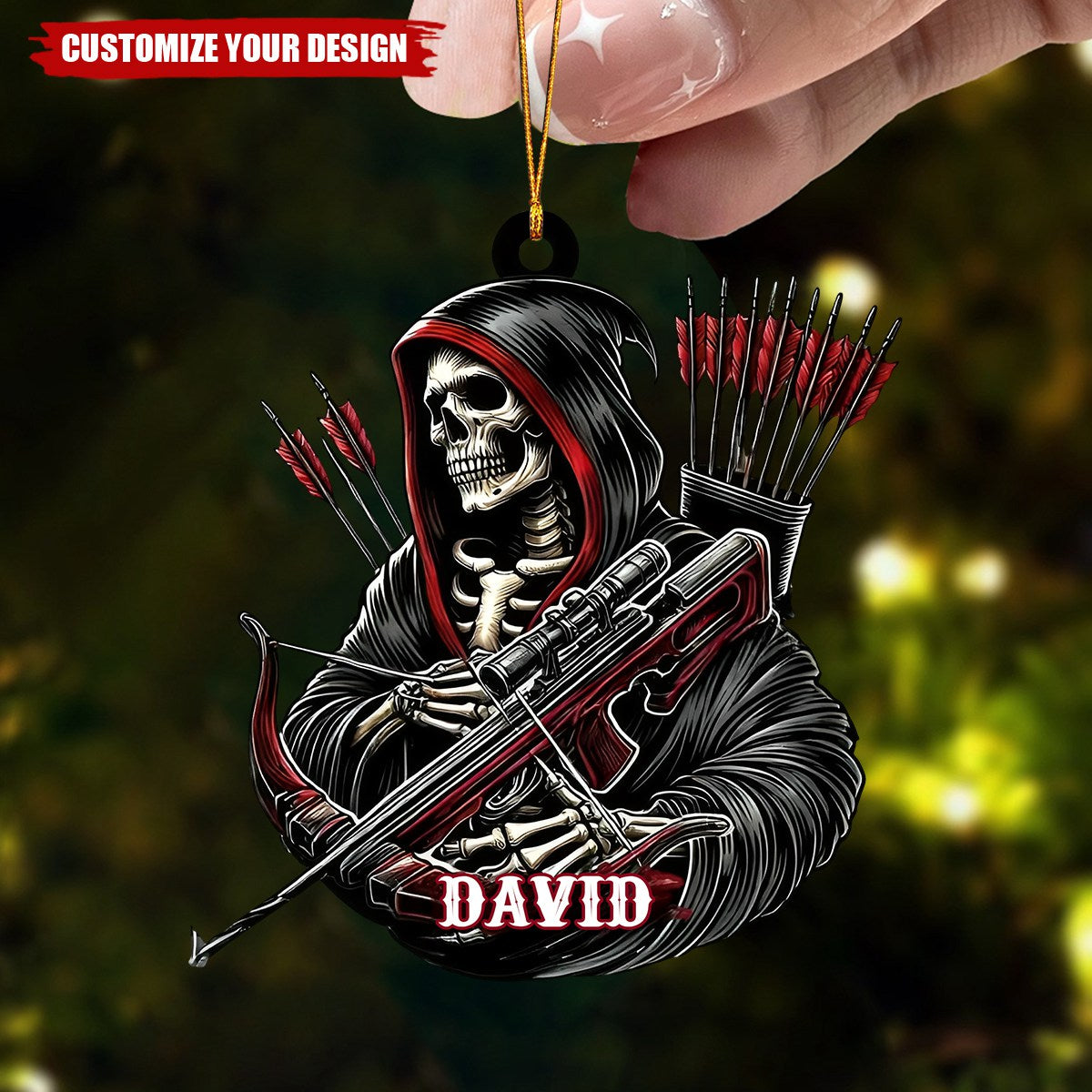 Personalized Death Archery Christmas Ornament