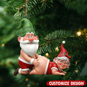 Naughty Old Couple Ornament - Personalized Gifts For Couple