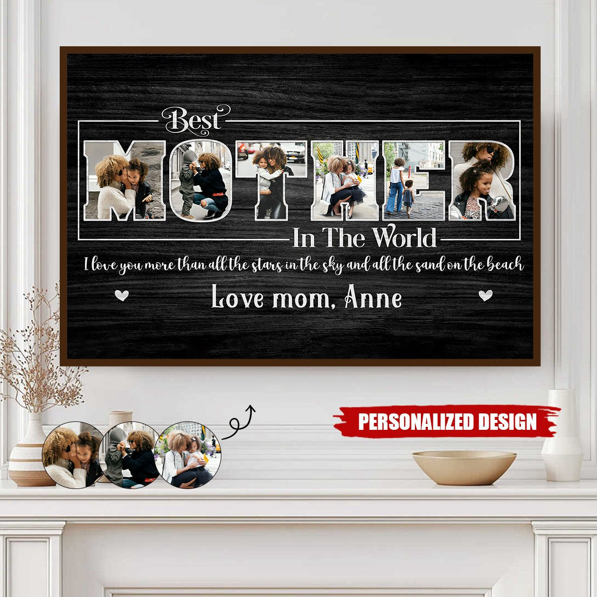Best Mother In The World-Personalized Poster-Gift For Mom