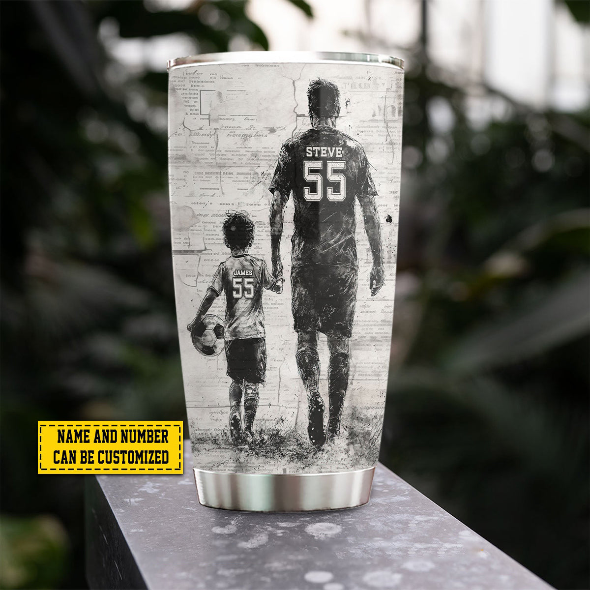 Behind Every Soccer Player-Personalized Soccer Dad Boy/Girl Stainless Steel Tumbler-Father's Day Gift For Soccer Lovers