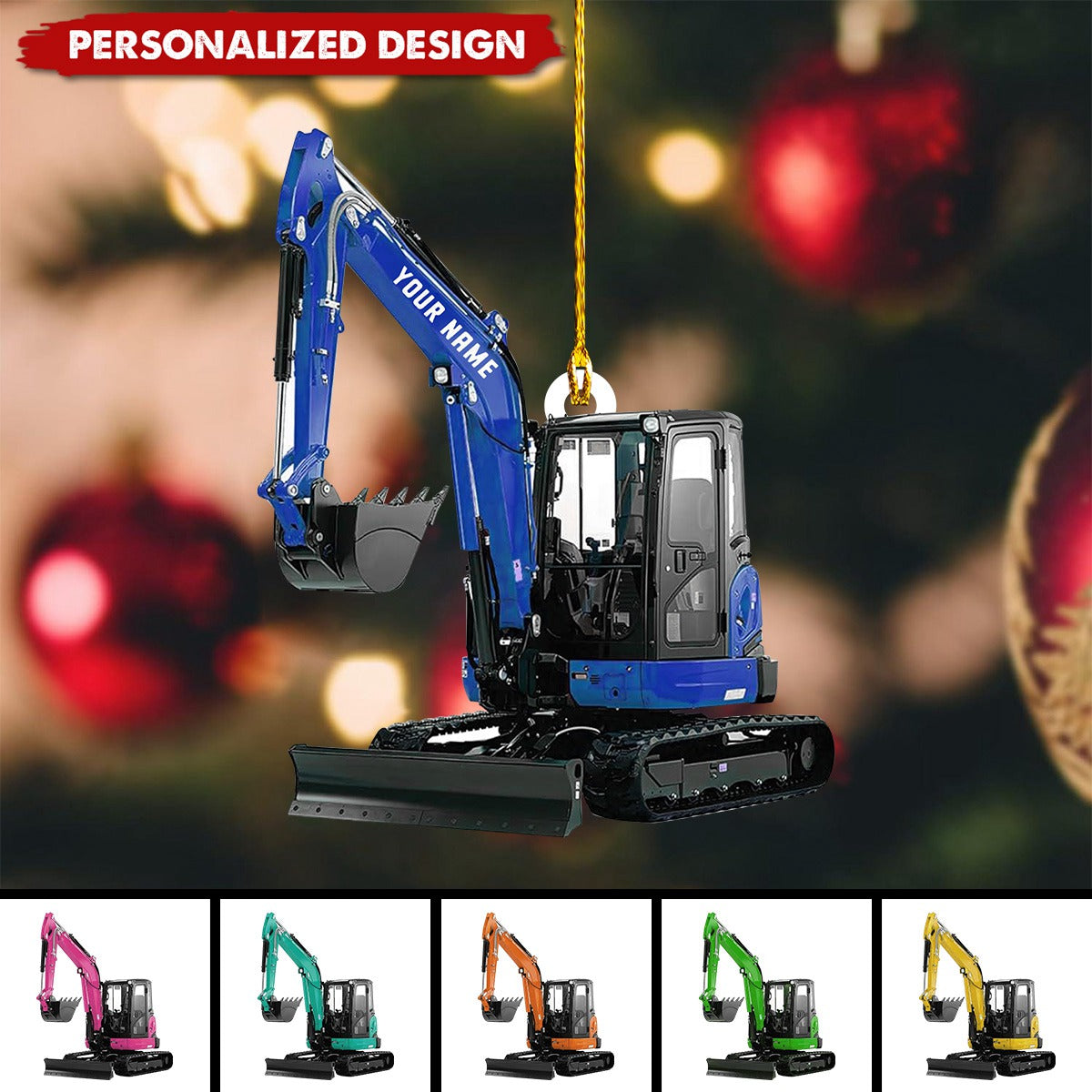 Personalized Excavator Heavy Equipment Ornament-2024 New Release