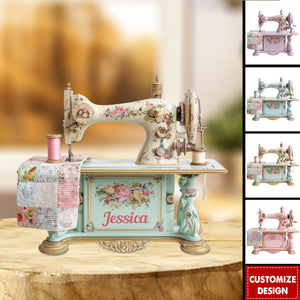 Sewing Makes Me Happy - Personalized Sewing Custom Shaped Acrylic Plaque