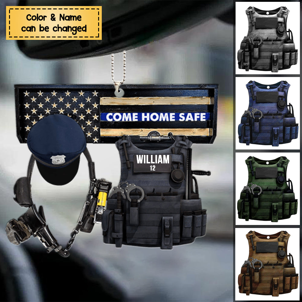 Police Bulletproof Vest, Personalized Ornament, Gift For Police Officers