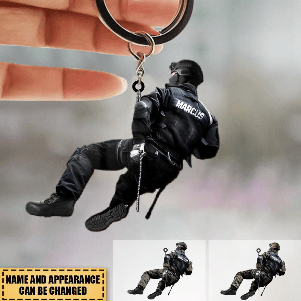 Personalized  Police Acrylic Keychain