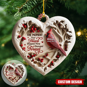 Personalized Cardinal Memorial Ornament, A Big Piece of My Heart Lives In Heaven, Sympathy Gift