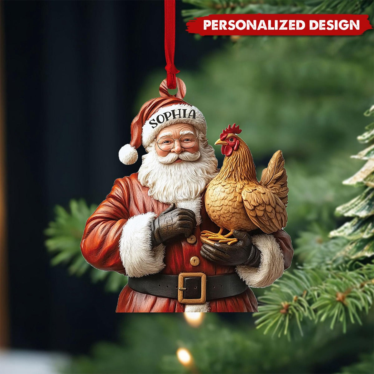 Personalized Chicken Ornament-Gifts For Farmer-2024 New Release