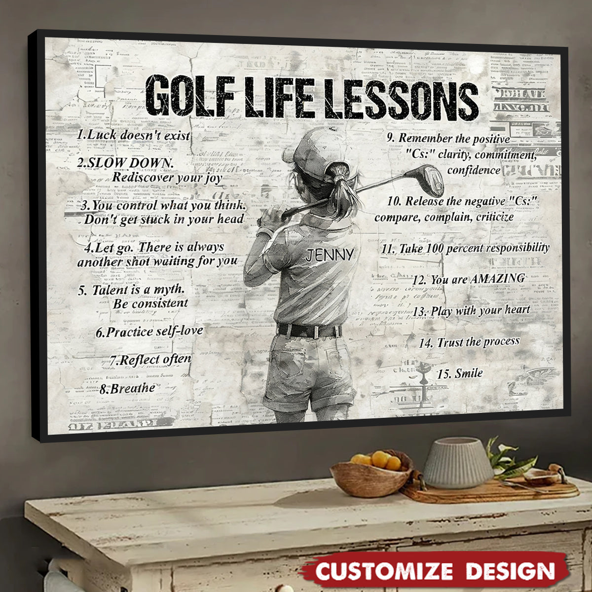 Personalized Golf Kid Canvas Poster - Gift For Golf Lovers