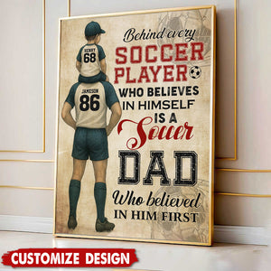 Personalized Soccer Dad Son Poster - Birthday,Father's Day Gift For Soccer Lovers, Soccer Players