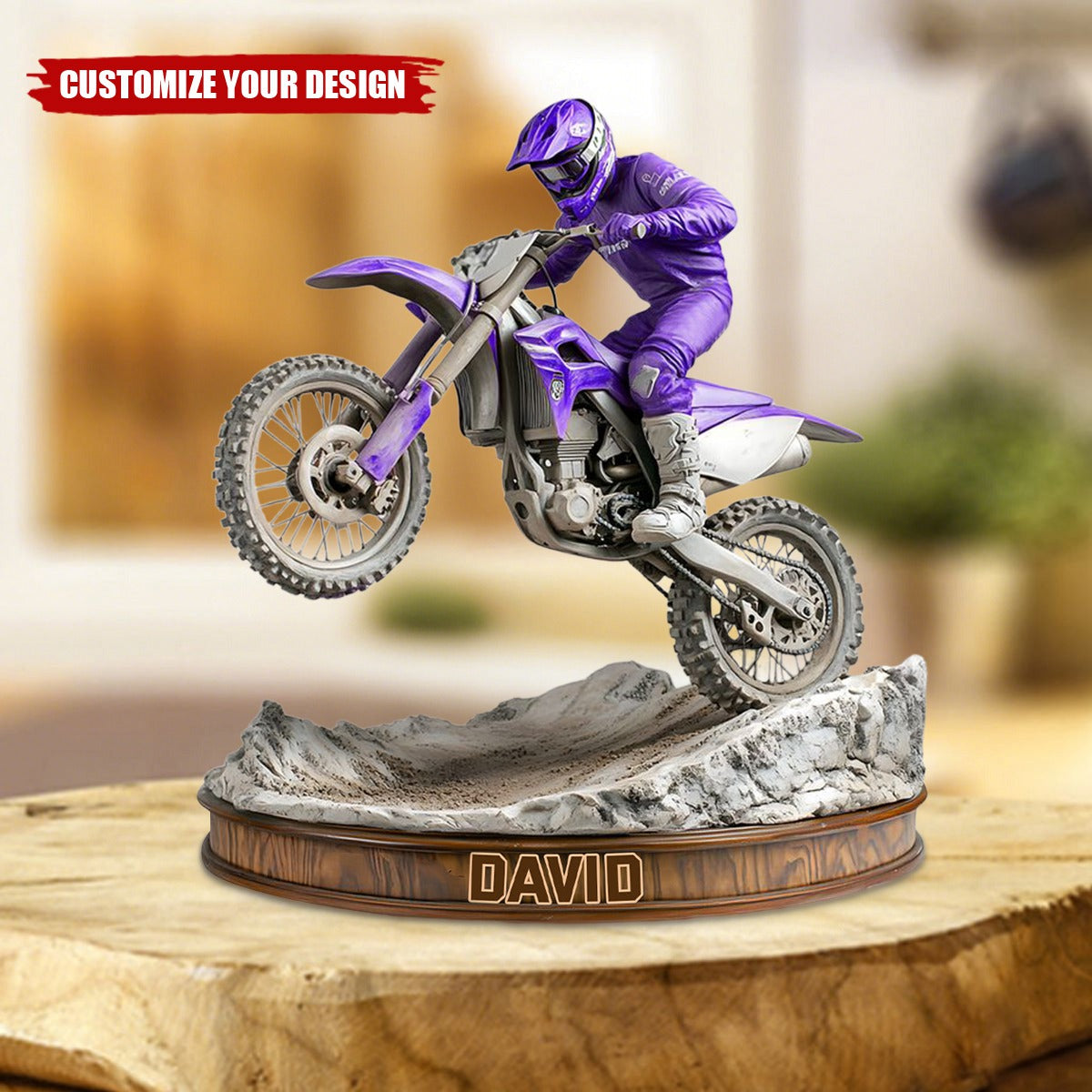 Ride Or Die - Personalized Dirt Bike Custom Shaped Acrylic Plaque