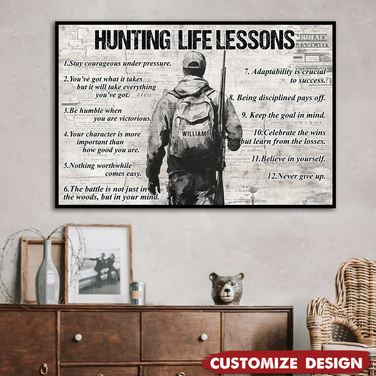 Personalized Hunting Boy Poster - Gift For Hunting Lovers