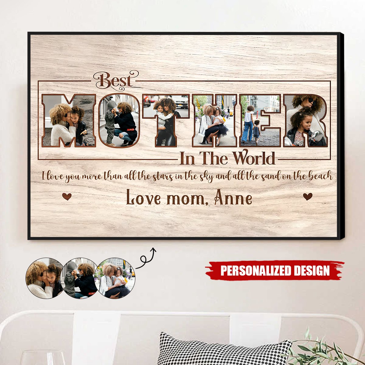 Best Mother In The World-Personalized Poster-Gift For Mom